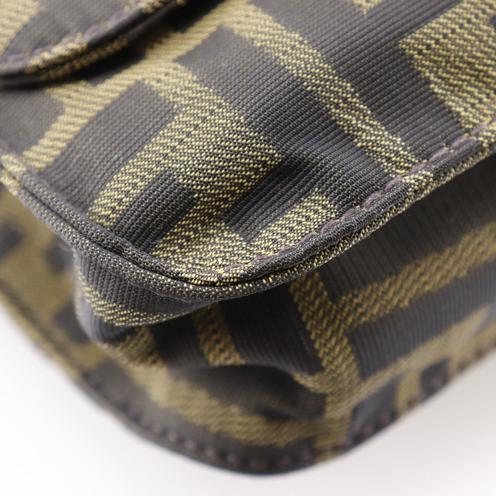 FENDI Shoulder Bag Nylon canvas Brown Zucca unisex(Unisex)