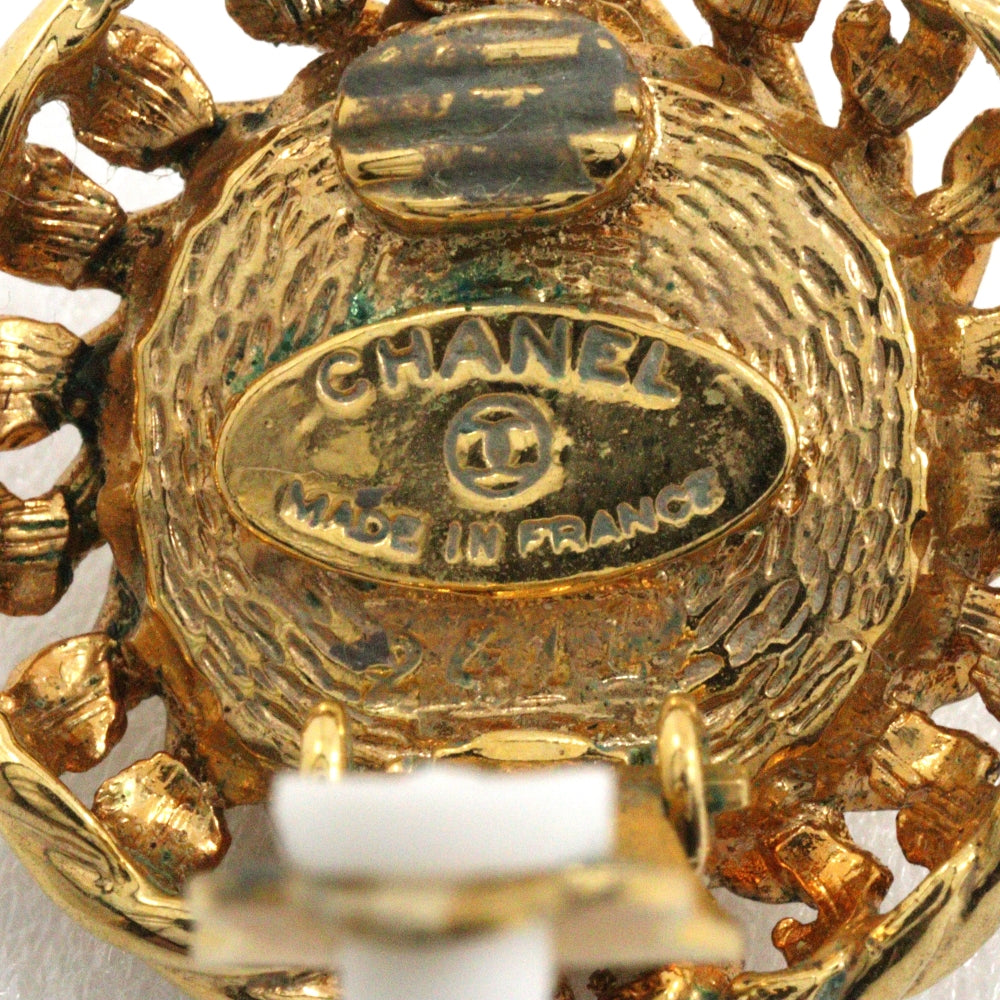 CHANEL Earring Plated Gold, Faux Pearl gold Women