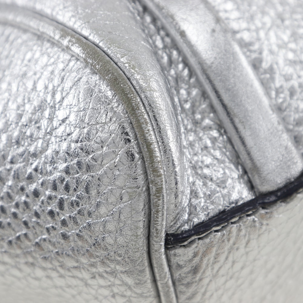 CELINE Handbag Calfskin Silver With logo Women