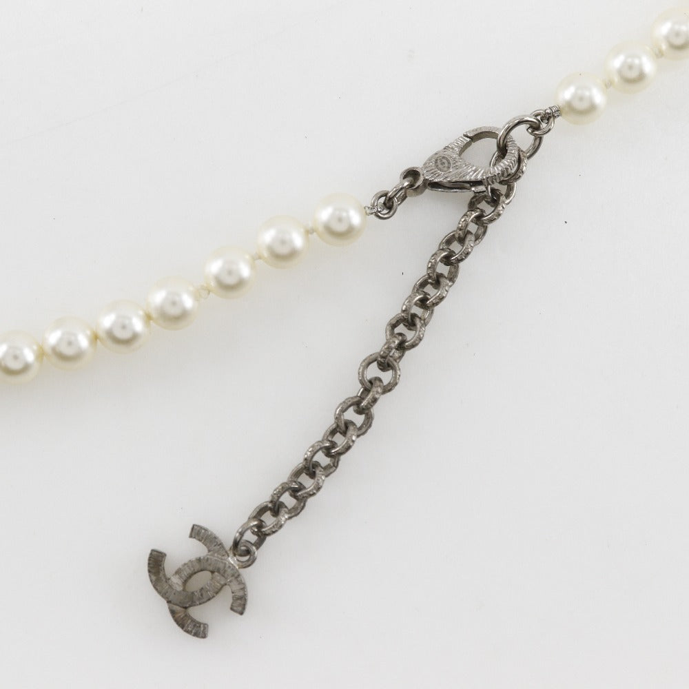 CHANEL Necklace Faux pearls, rhinestones black COCO Mark Smile
