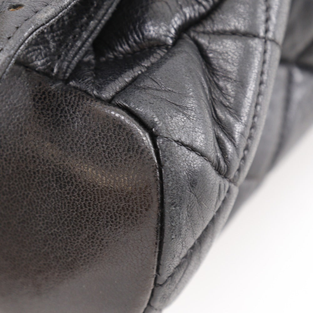 CHANEL Backpack lambskin black vintage Matrasse