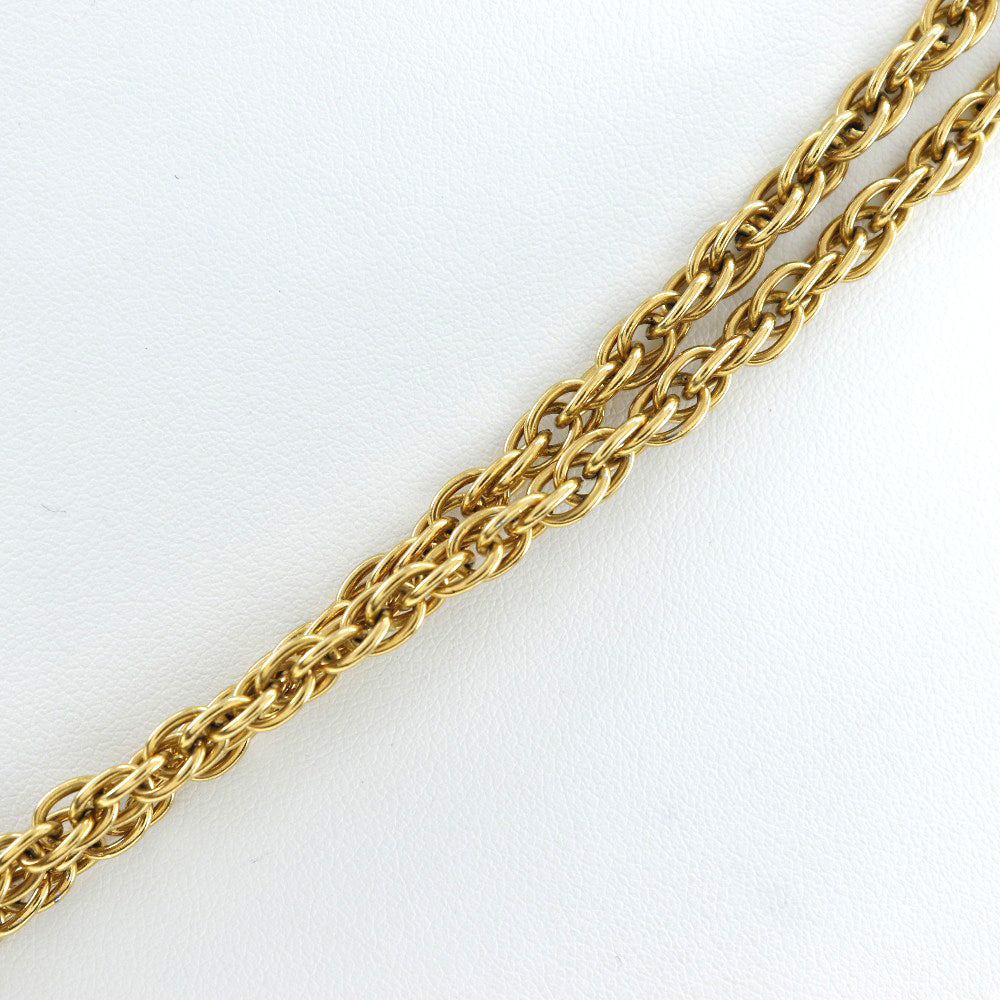 CHANEL Necklace Plated Gold gold vintage Double chain Loupe Women
