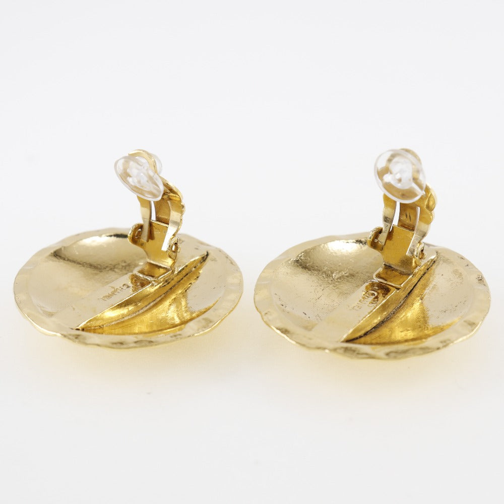CHANEL Earring Plated Gold gold Matrasse COCO Mark Women