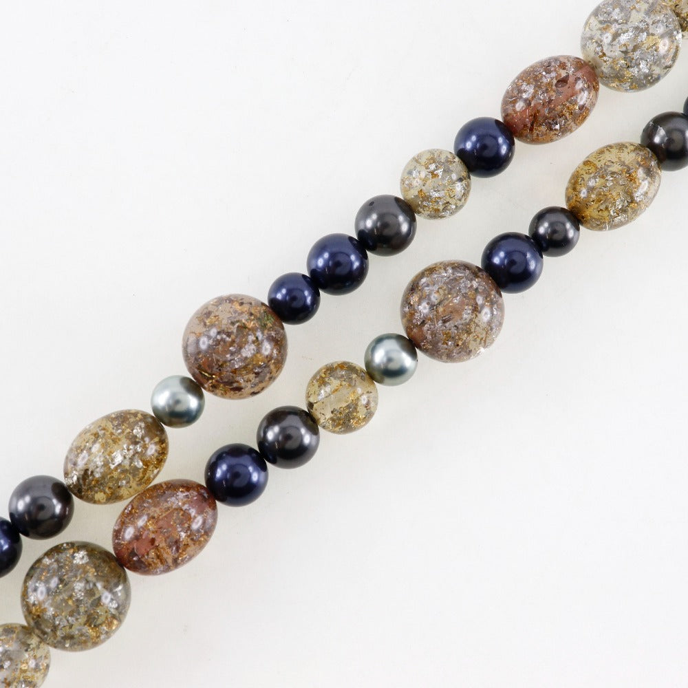 CHANEL Necklace Metal, Faux Pearl, Rhinestone multicolor COCO Mark Women