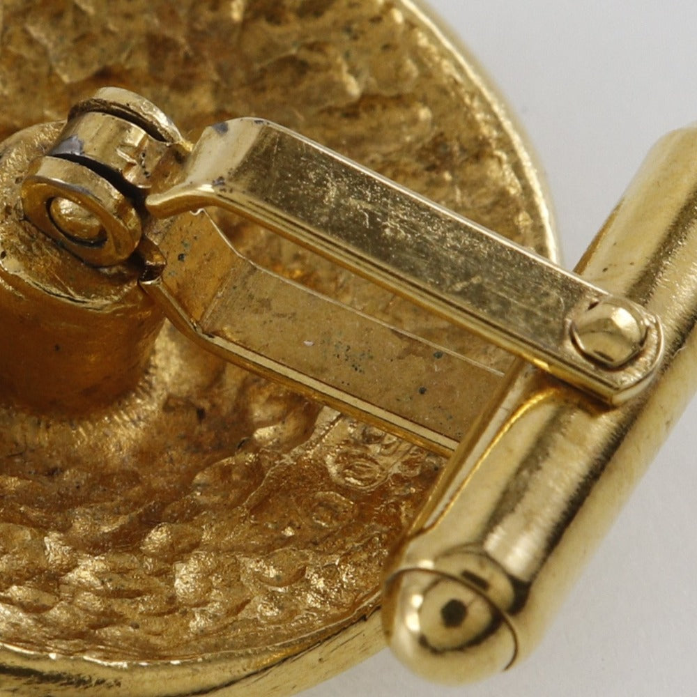 CHANEL cuffs Plated Gold gold vintage flour logo mens