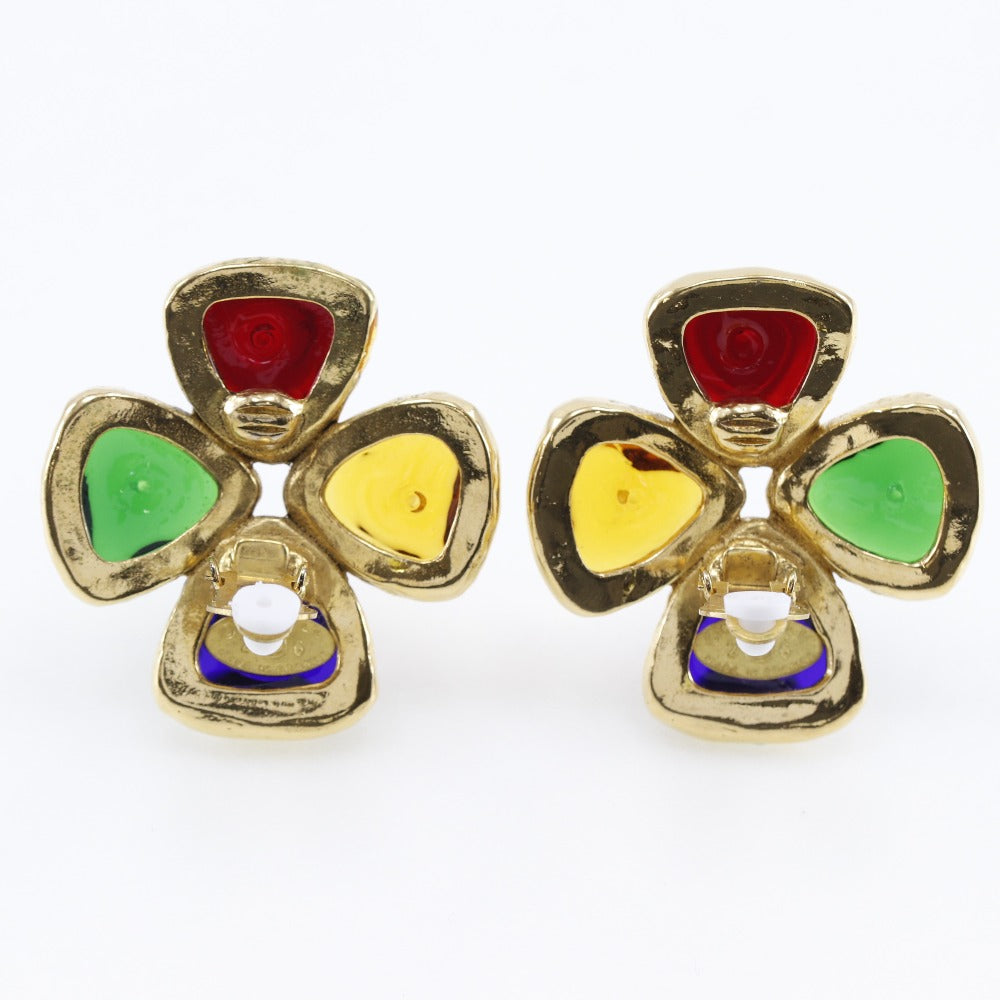CHANEL Earring Plated Gold gold Gripoa Women