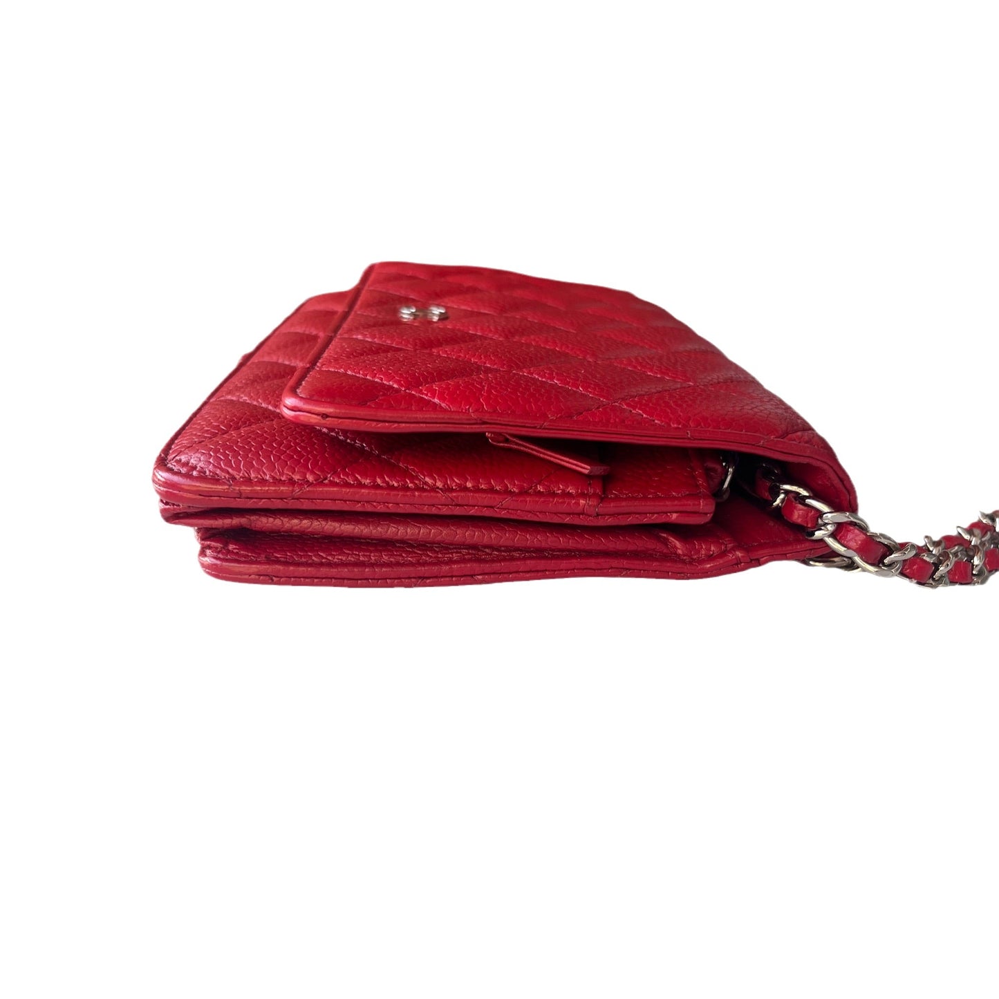 Chanel Wallet on Chain Classic Flap Red Caviar Leather
