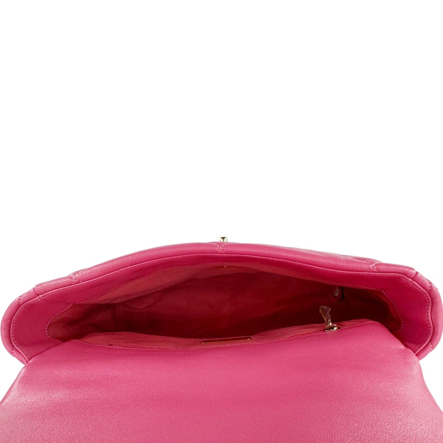 Chanel 19 Flap Medium Lambskin Quilted Leather Shoulder Bag Pink