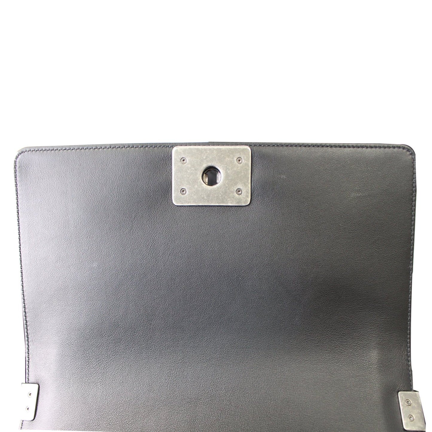 CHANEL Boy Medium Lambskin Leather Shoulder Bag Black
