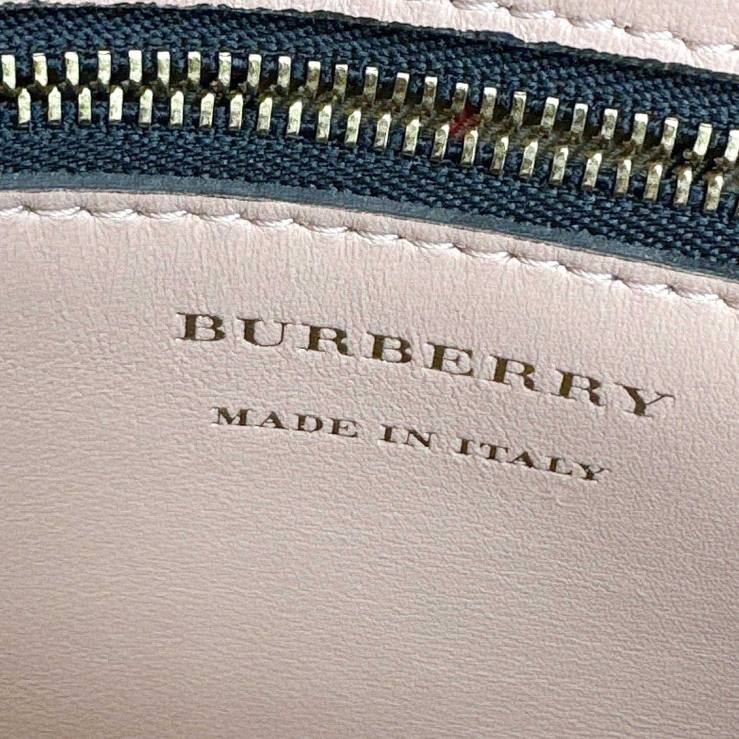 BURBERRY Link Flap Soft Calfskin Leather Crossbody Bag Rose Gold