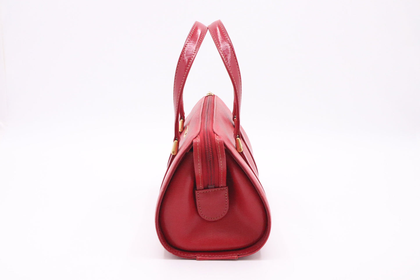 Burberry Barrel Bag in Red Leather