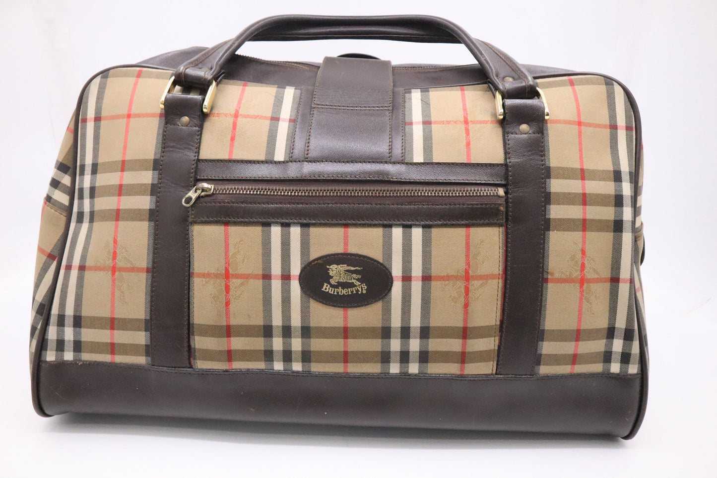 Burberry Haymarket Check Travel Bag in Nova Check Canvas