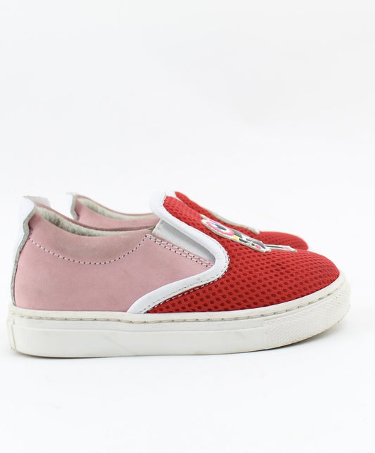 FENDI KIDS PATCH-APPLIQUÉD SLIP-ON SNEAKERS