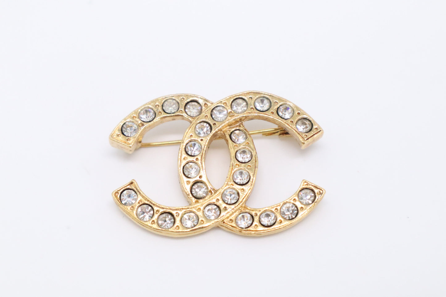 Chanel CC Rhinestone Brooch