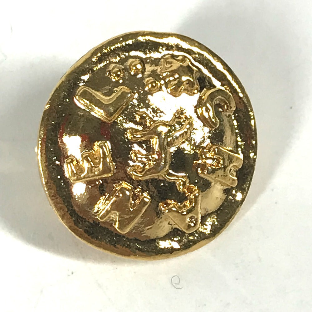 CHANEL Earring metal gold vintage CC COCO Mark logo round