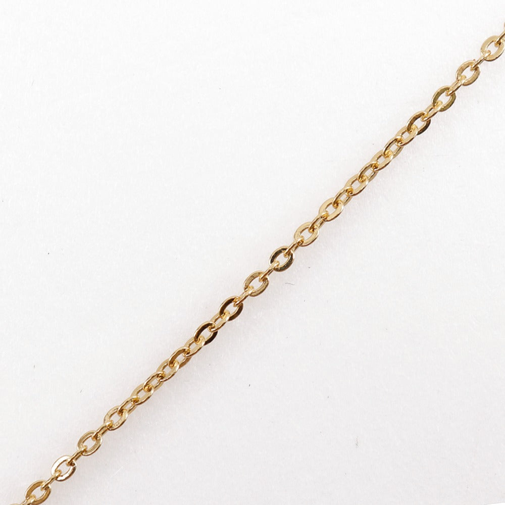 Christian Dior Necklace Plated Gold, Rhinestones gold Logo heart Women