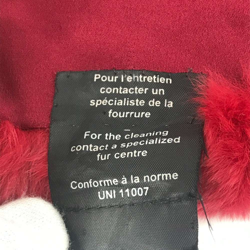 CHANEL Scarf fur Red Women