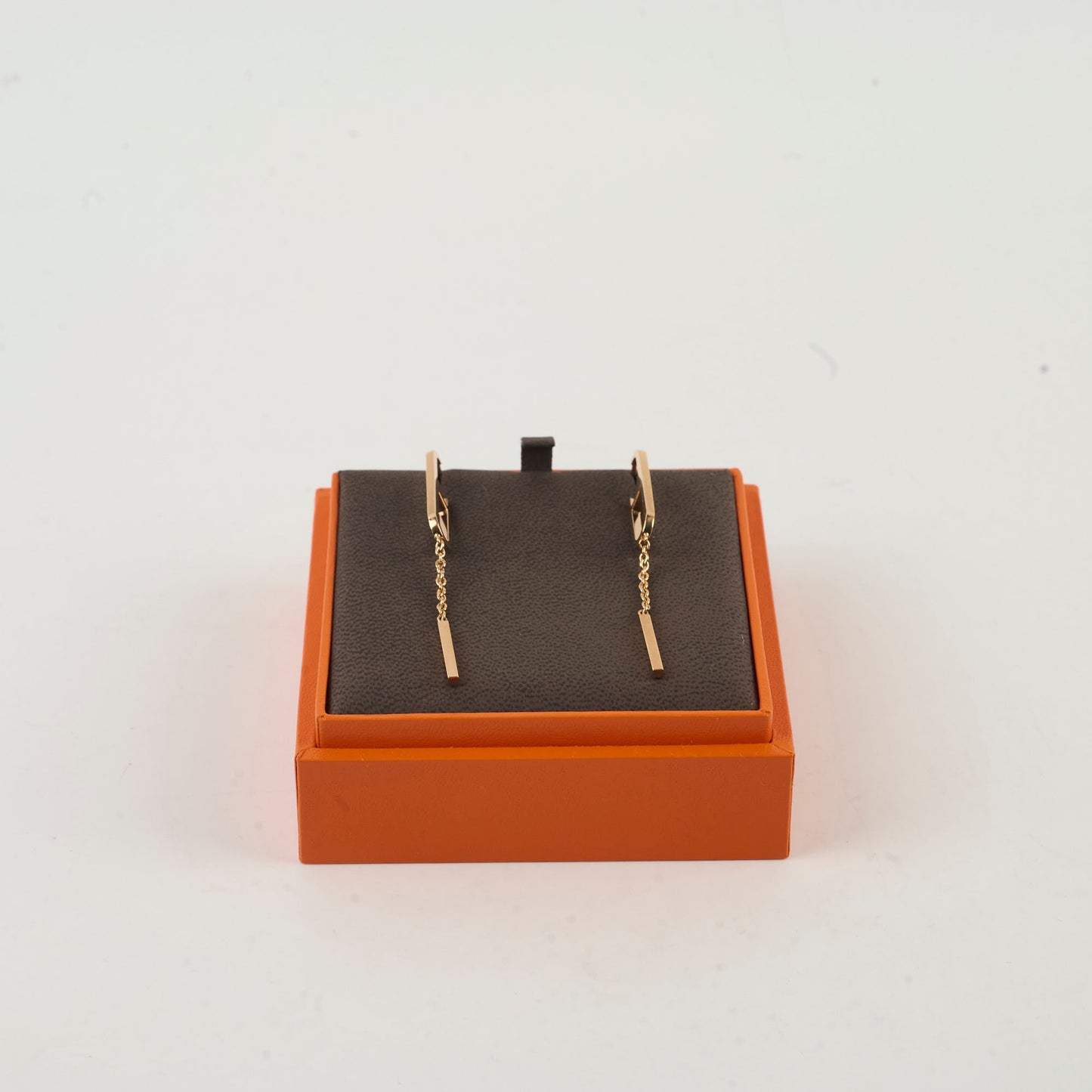 Hermes Chain D'Ancre 18k Rose Gold Earrings