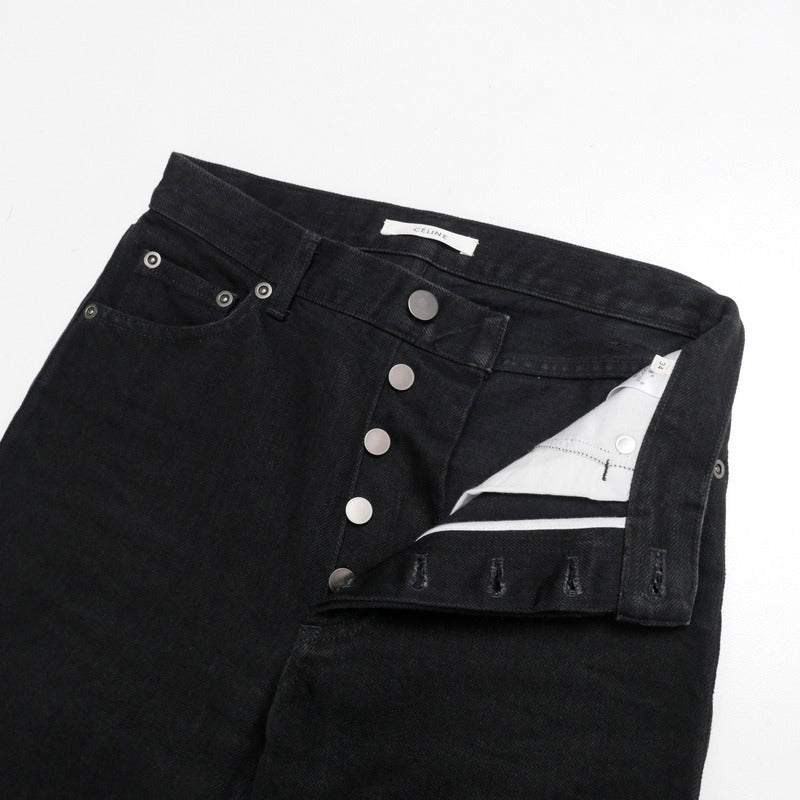 CELINE Denim pants 2 1U06/523B Cotton denim black Women 34