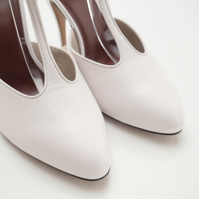 CELINE pumps 326893ASEC leather white Women 37