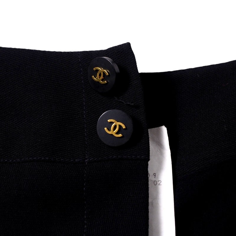 CHANEL Pants P04644 wool black Women 38