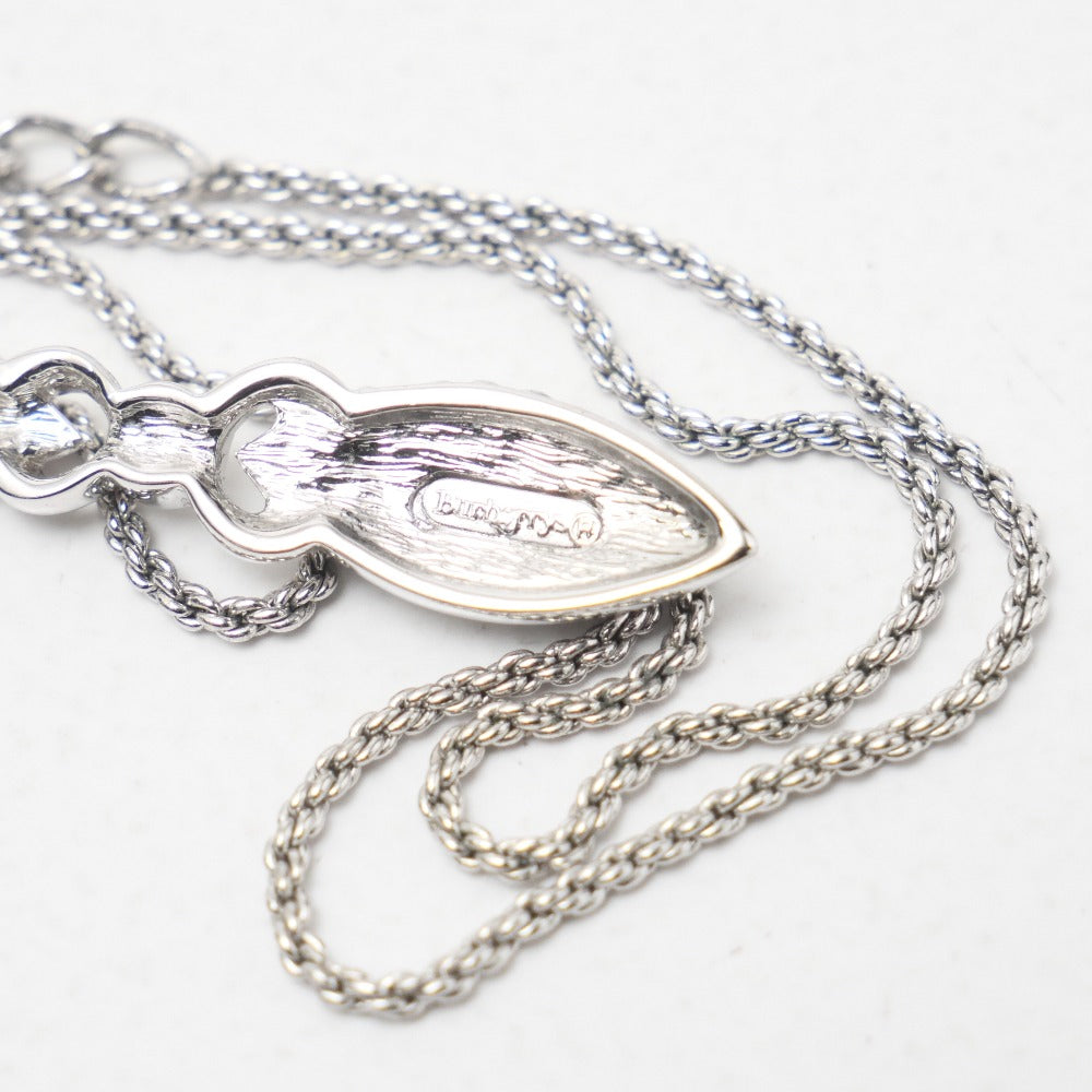 BURBERRY Necklace Metal, Rhinestone Silver check Women(Unisex)