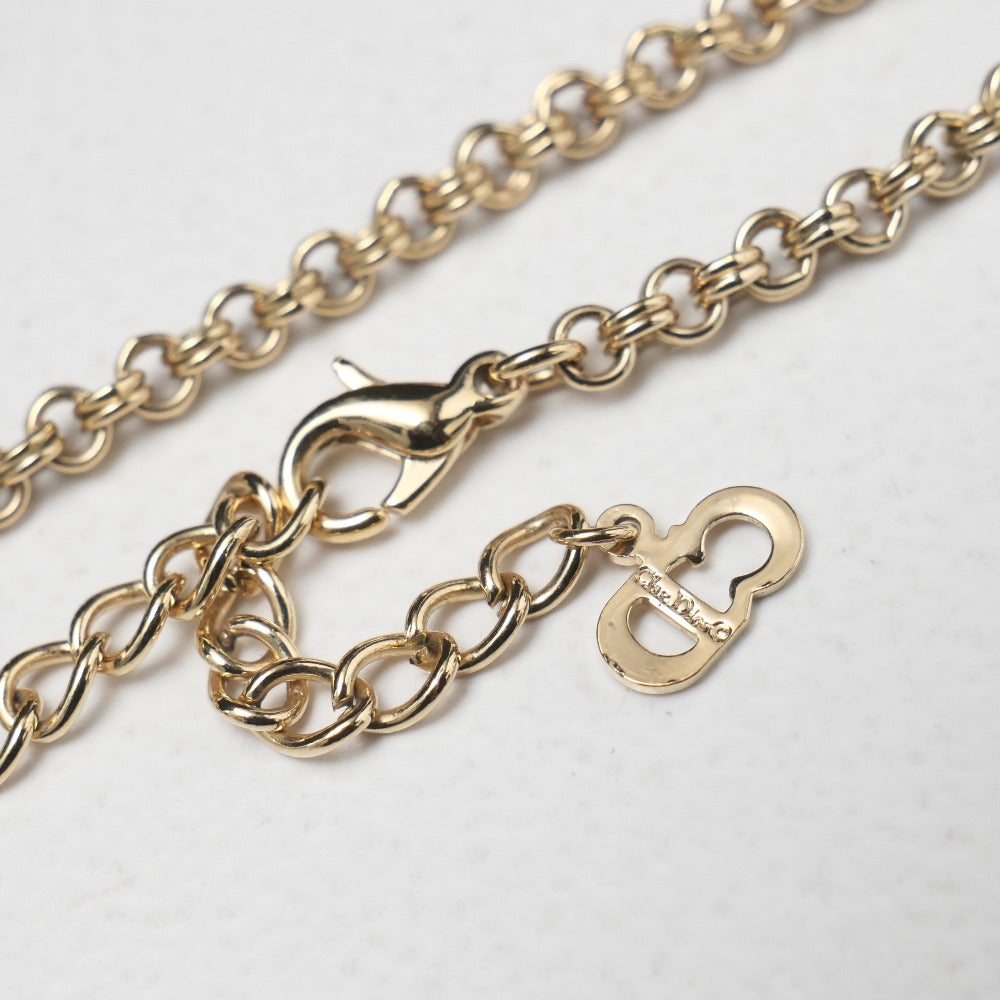 Christian Dior Necklace Plating, Rhinestone gold Women