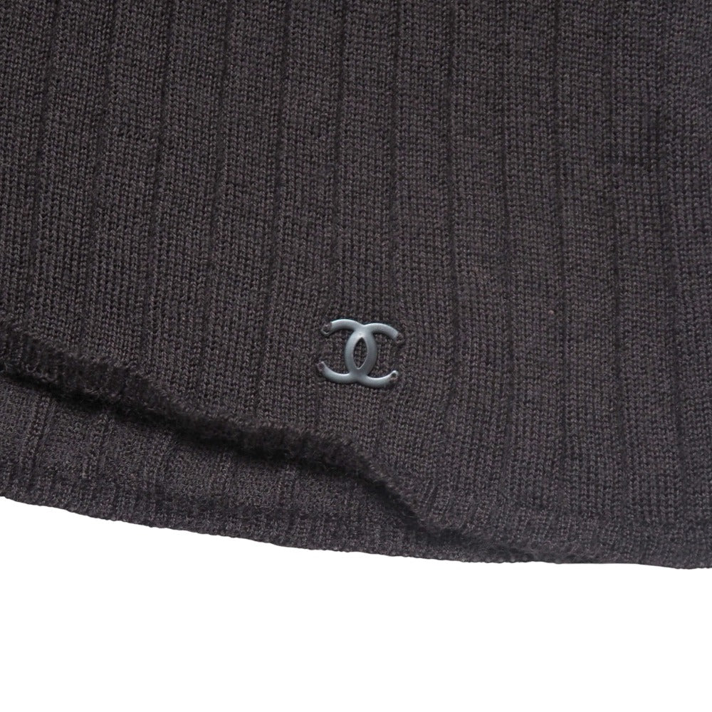 CHANEL knit Cashmere 70% Silk 30% Brown P16101 Women 38