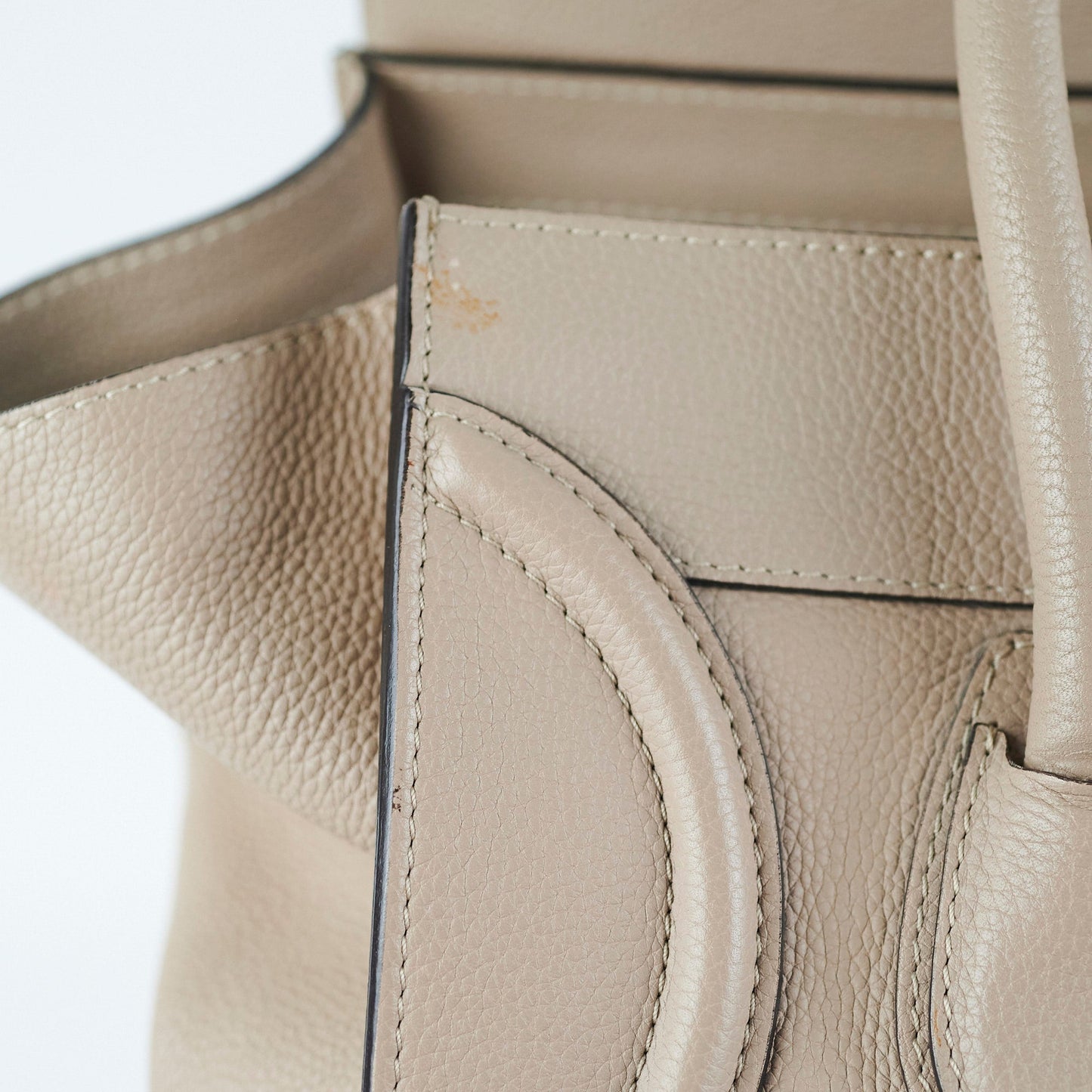 Luxury CELINE Micro Luggage Tote Beige