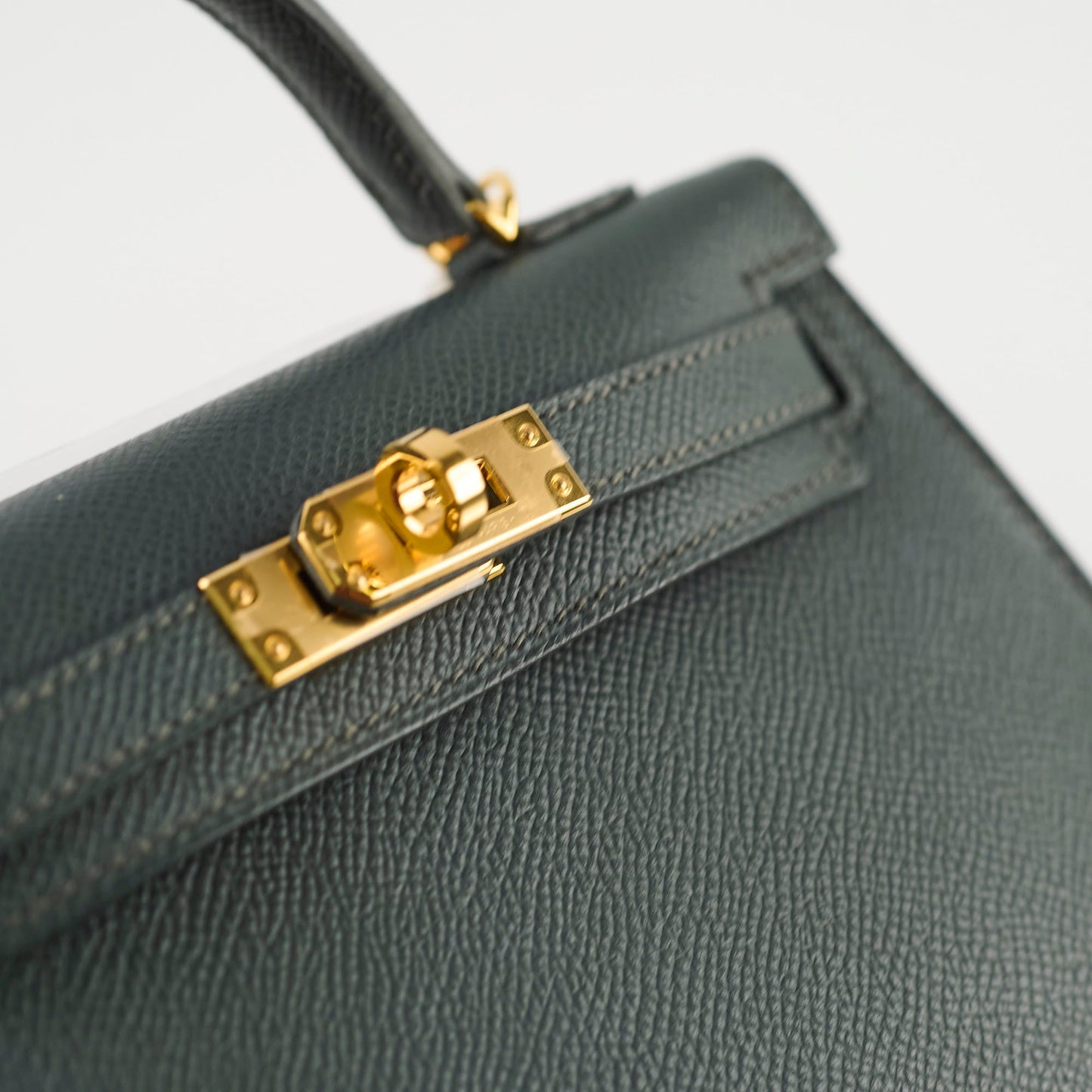 Hermes Mini Kelly Epsom Vert Mangrove K stamp Apr2025