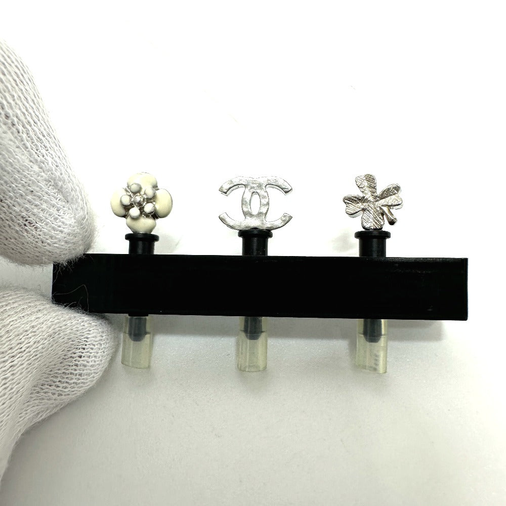 CHANEL Mobile phones and smartphone accessories metal multicolor Earphone jack, set of 3 Camellia COCO Mark Clover