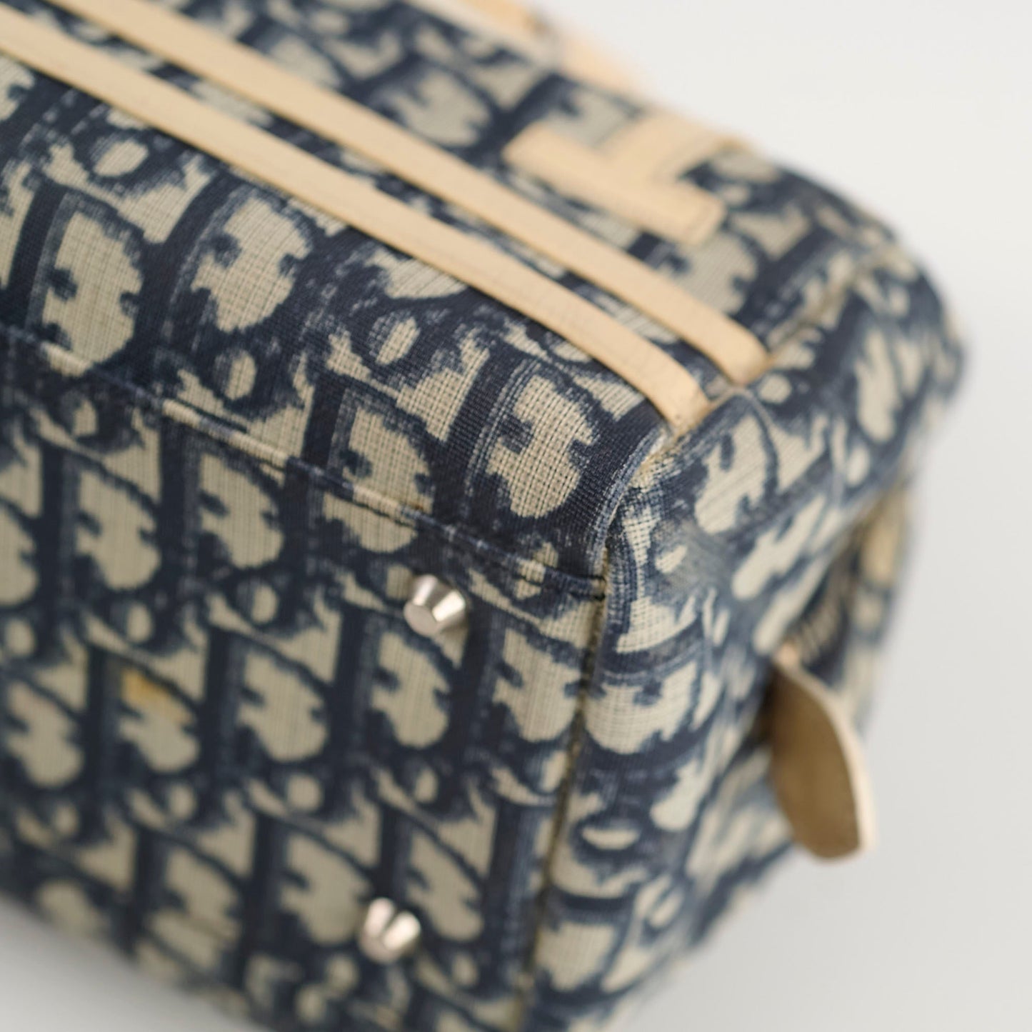 Christian Dior Canvas Trotter Bag Blue