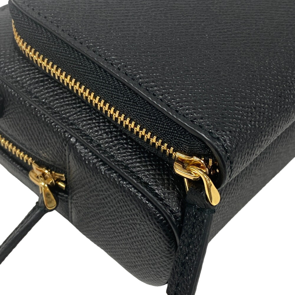 Dior Shoulder Bag leather black caro Women
