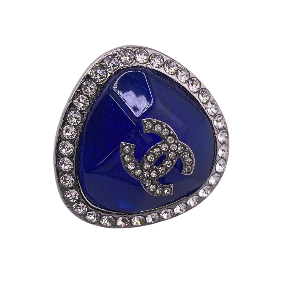 CHANEL hair accessory B22C Gold Plated blue COCO Mark Star Rhinestone Star motif