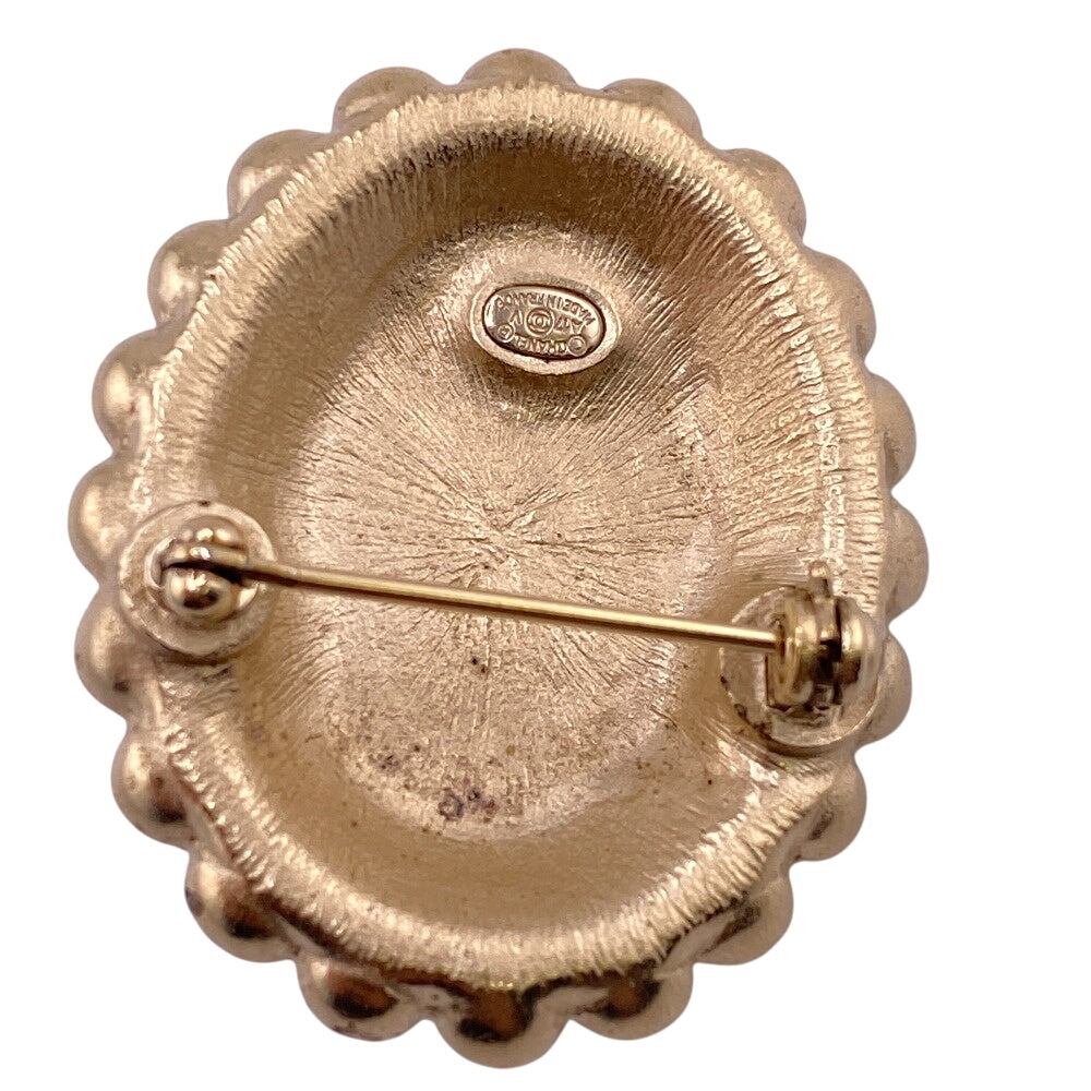 CHANEL Brooch A17V Pearl gold COCO Mark Women