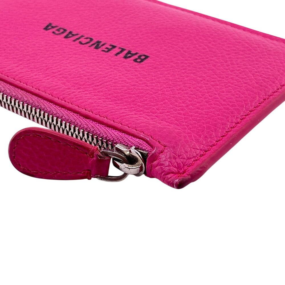 BALENCIAGA Coin case Grain Calfskin Leather pink Grain calfskin Cash Large Long Coin and Card Holder Women