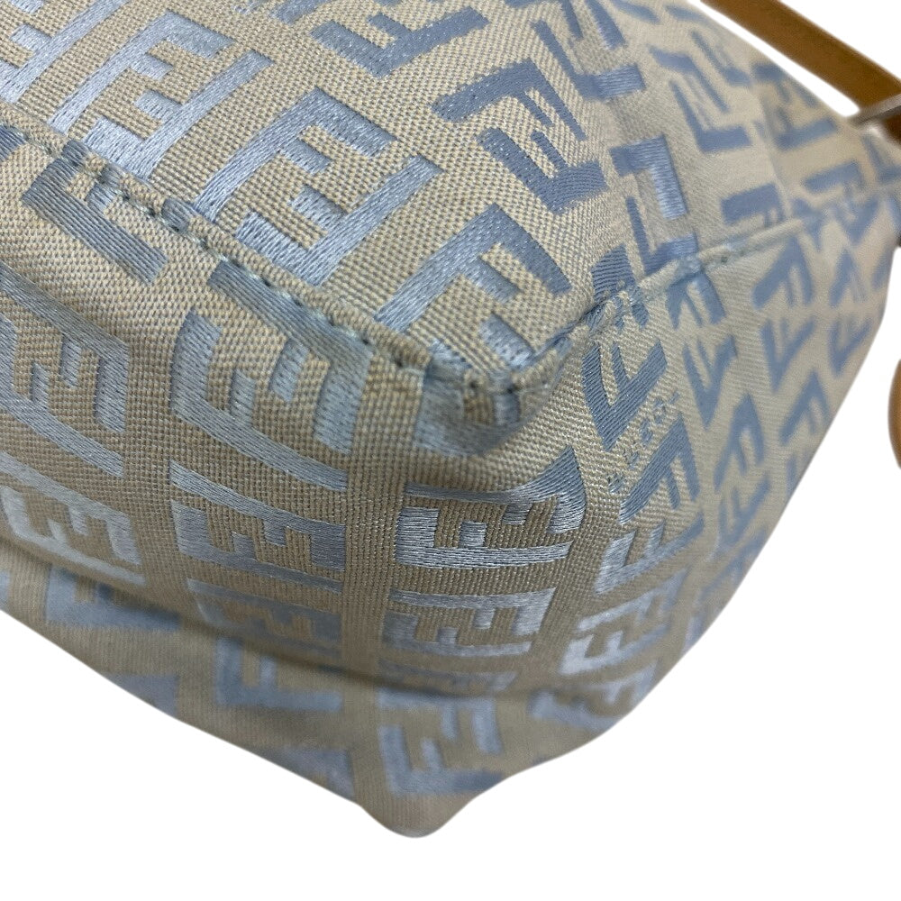 FENDI Handbag 8BR444 Canvas, Leather Blue type Accessory pouch Shoulder Bag one belt Zucchino Women