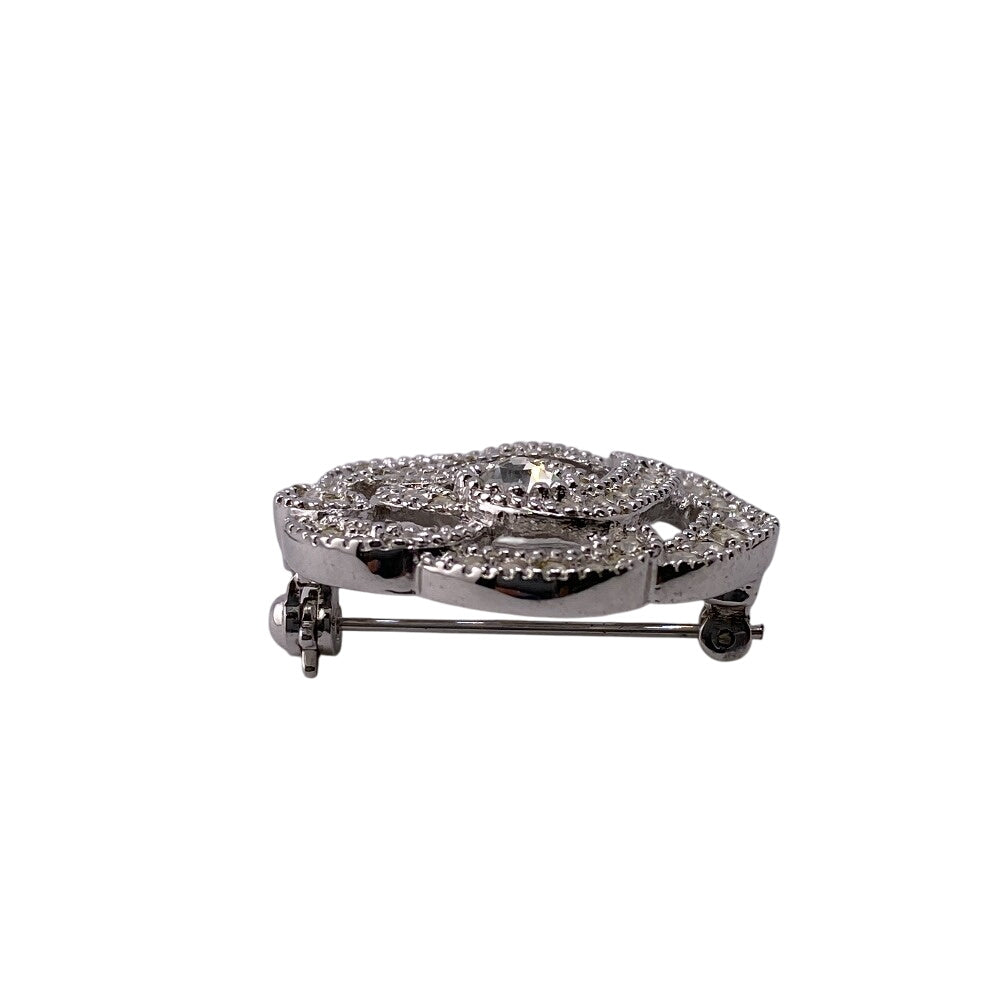 Christian Dior Brooch metal Silver Rose Women