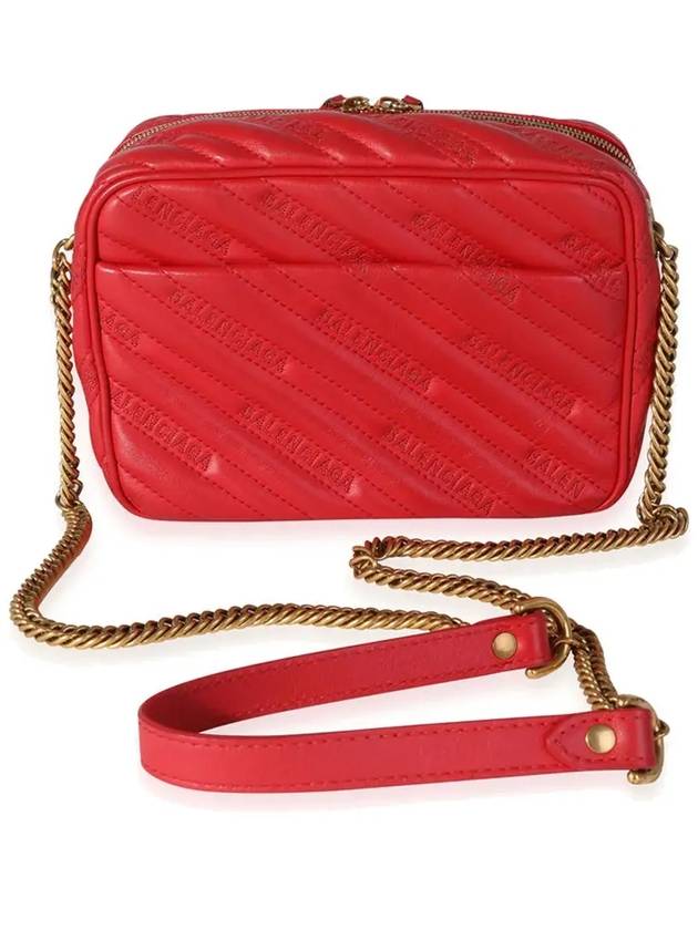 Luxury Balenciaga Trending 2025 BB Logo Chain Cross Bag Red