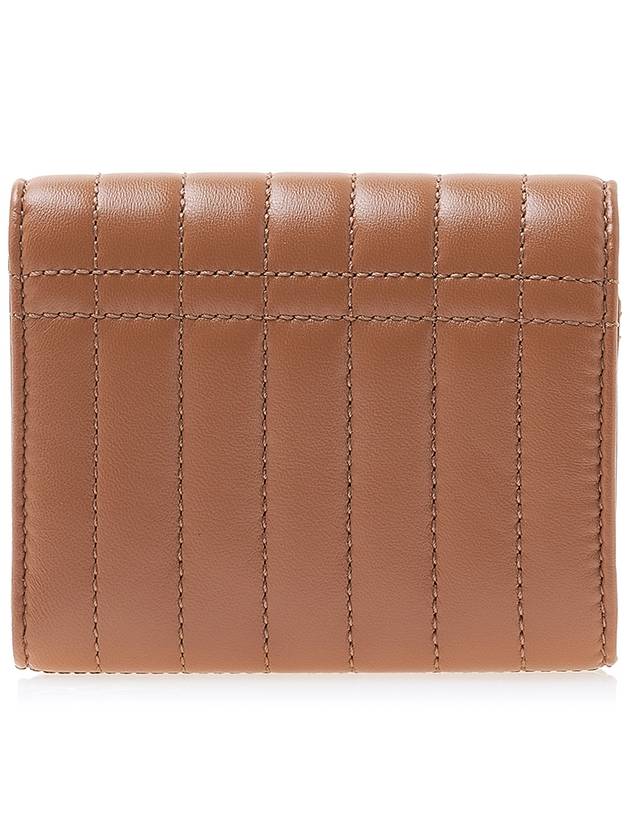 Luxury Burberry Quilted Leather Small Lola Half Wallet Brown