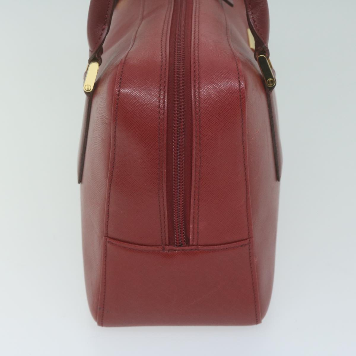 Luxury Burberry Shoulder Bag Leather Red Auth ac2696