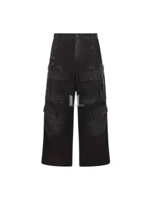 Luxury Balenciaga Trending 2025 Cargo Straight Pants Black