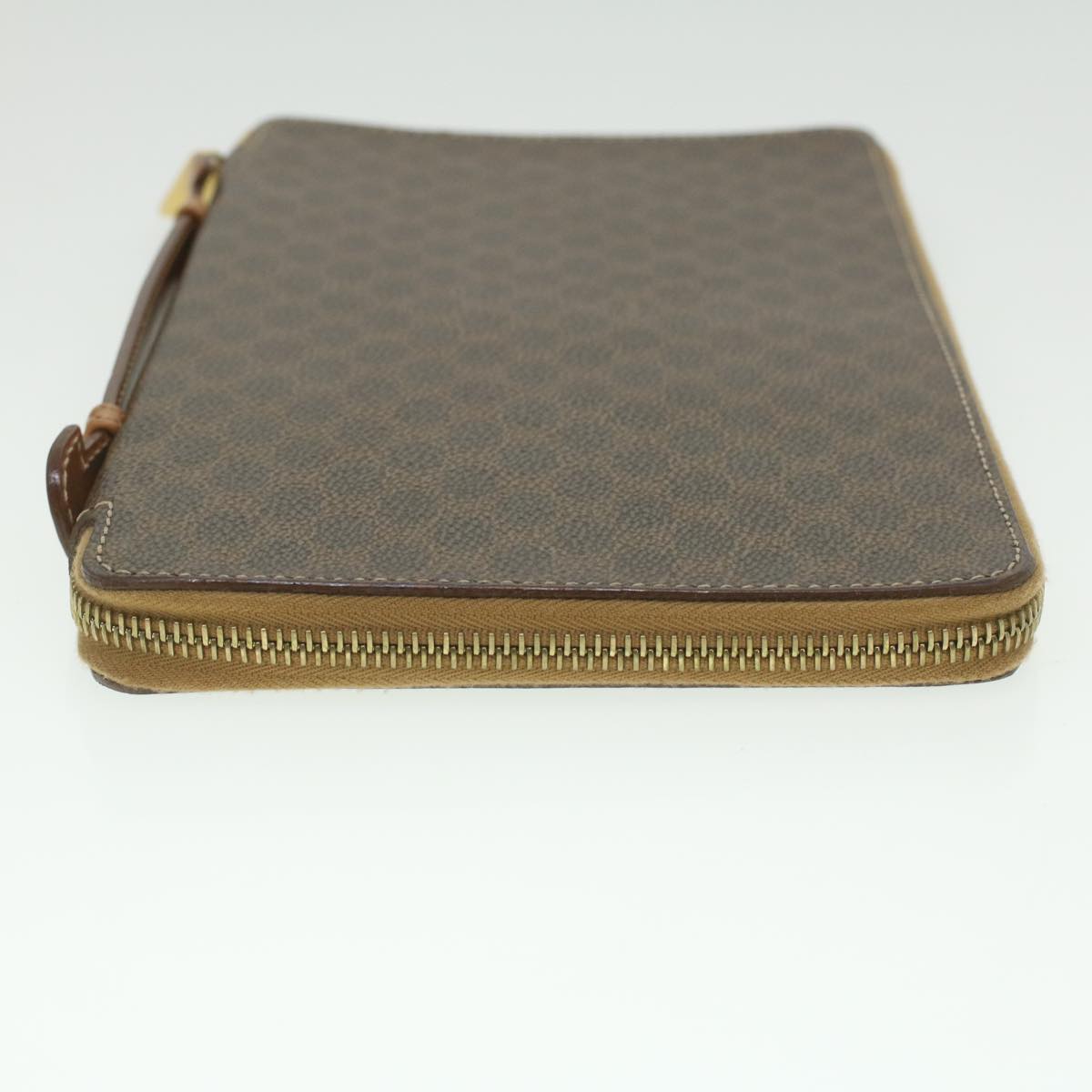 Luxury CELINE Macadam Canvas Travel Case PVC Leather Brown am3943