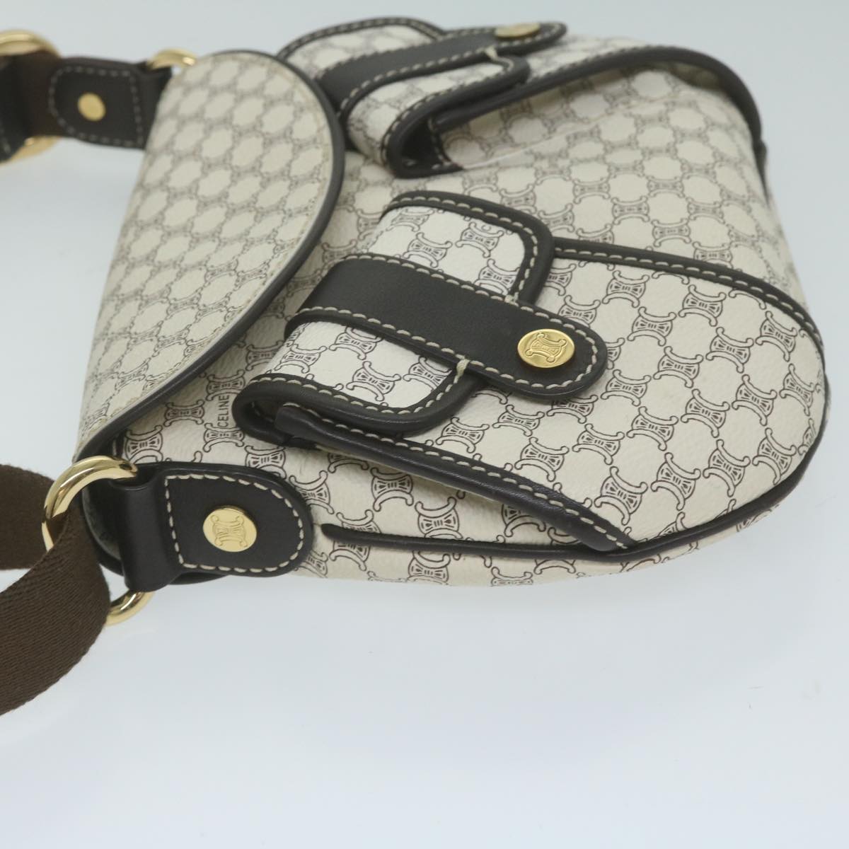 Luxury CELINE Macadam Canvas Shoulder Bag PVC Leather Whe ar11116