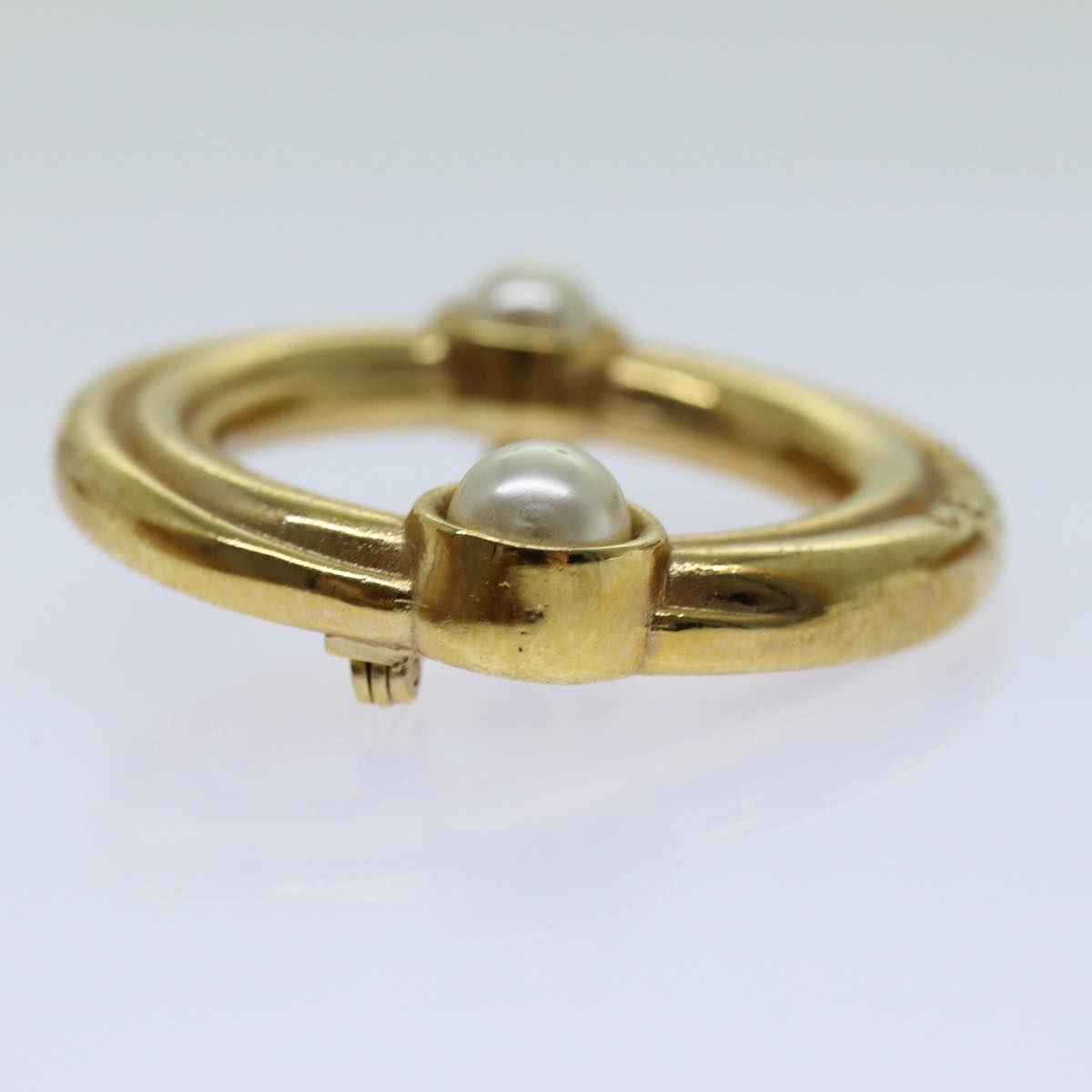 Luxury CELINE Circle Brooch metal Gold ar11594B