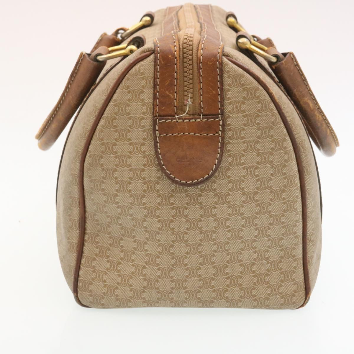 Luxury CELINE Macadam Canvas Hand Bag Boston Bag 2Set Brown Beige ar6340