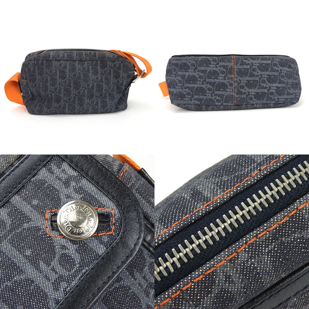 Dior Shoulder Bag BLD44175 Denim canvas, leather Navy Flight line Trotter Women(Unisex)