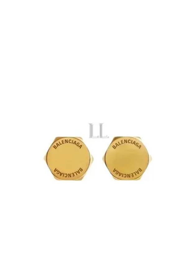 Luxury Balenciaga Trending 2025 Garage Screw Earrings Gold