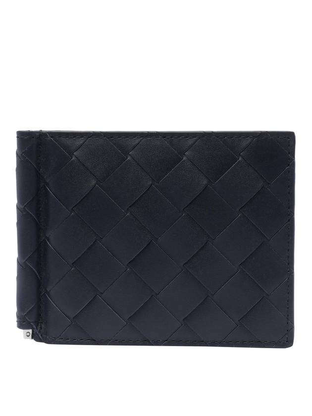 Luxury Bottega Veneta Intrecciato Money Clip Half Wallet Space