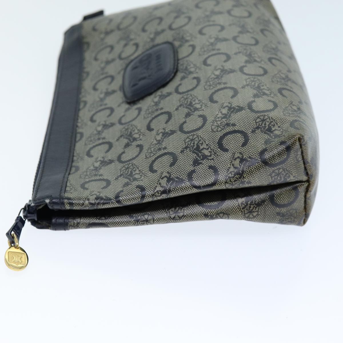 Luxury CELINE C Macadam Canvas Pouch Navy 14376